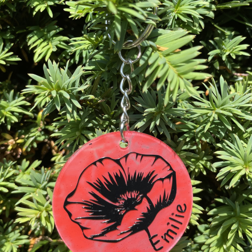 Porte clé plexi et résine UV